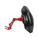 Guardabarros para motocicleta 193 x 160 mm Guardabarros trasero Protección contra barro y suciedad para carretera y terreno Apariencia de carbono negro 15