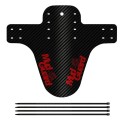 Guardabarros universal para bicicleta delantero y trasero negro con patrón de carbono de color ultraligero flexible protector contra barro 7