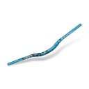 Guiador de bicicleta curvado 720 mm diâmetro 31.8 mm elevação 30 mm liga de alumínio formato ergonómico para bicicletas de montanha 3