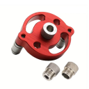 Guida per foratura manuale per fori diritti 6/8/10 mm Localizzatore del centro del legno Lega di alluminio 6061 Strumento per legno max larghezza 46 mm 6