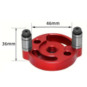 Guida per foratura manuale per fori diritti 6/8/10 mm Localizzatore del centro del legno Lega di alluminio 6061 Strumento per legno max larghezza 46 mm 2