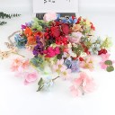 Guirlande décorative de fleurs suspendues 15 m 20 fleurs en soie pour mariages, célébrations, murs photo et intérieur 9