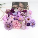 Guirlande décorative de fleurs suspendues 15 m 20 fleurs en soie pour mariages, célébrations, murs photo et intérieur 6