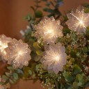 Guirlande med LED-lysende blomster 3x AA-batterier Dekorative lys til hjemmet Lysende blomsterkæde Elegant lyskæde 2m 10 LED&#39;er 2
