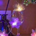 Guirlande med LED-lysende blomster 3x AA-batterier Dekorative lys til hjemmet Lysende blomsterkæde Elegant lyskæde 2m 10 LED&#39;er 3