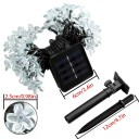 Guirnalda de luces solares de 5 m y 20 LED con diseño de flor de cerezo para decoración de jardín al aire libre, luces blancas cálidas, iluminación 3