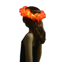 Guirnalda hawaiana luminosa con flores LED 3 modos de luz elástica con goma alimentada por batería decoración para fiestas carnaval y celebraciones 8