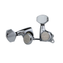 Guitar Tuning Pegs 6R Chrome Mechanism 6pcs Single-Sided Heads with Ferrules and Threaded Bushings for Acoustic and Electric Guitar 3