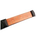Guitarra de bolsillo de madera de sapeli de 6 trastes, herramienta de entrenamiento de digitación para viajes con llave hexagonal y estuche, práctica 3