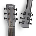 Guitarra eléctrica con sensor y Bluetooth, 35 pulgadas, fibra de carbono, batería de 2600 mAh, guitarra de viaje con estuche, correa 8