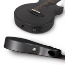 Guitarra elétrica com captador e Bluetooth, 35 polegadas, fibra de carbono, bateria 2600 mAh, guitarra de viagem com estojo, correia 9