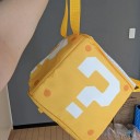 Gul vikbar termos kylväska med frågetecken 22 cm kub isoleringslåda för mat drycker picknick lunchväska 3