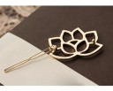 Guld hårspænde med blomst 5