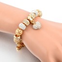 Guldpläterat damarmband CRYSTAL HEART 2
