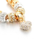 Guldpläterat damarmband CRYSTAL HEART 4