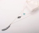 Guldpläterat fjäderhalsband J3402 7