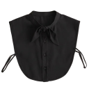 Guler fals pentru femei Guler elegant detasabil pentru femei cu cravata Guler decorativ pentru pulover, bluza sau rochie Accesoriu elegant 1