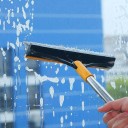 Gulvrengøringsredskab med lang stang Børste med skraber til skrubning af gulvet og tørring af vand fra glasset Polypropylen Mål 106 x 23 6