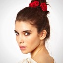 Gumiça de cabelo floral 1