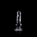 Gummi transparent hundebildo størrelse S med realistisk væge og stærk sugekop til fastgørelse til strap-on sele. Diskret emballage. 3