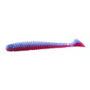 Gummifische Ring Shad 6,3 cm 1,4 g Packung 20 Stück Weiche Köder mit Salz und Mikrorillen Für das Angeln auf Raubfische 14