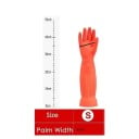 Gumové rukavice na mytí nádobí dlouhý rukáv 45 cm vodotěsné opakovaně použitelné kuchyňské pracovní rukavice velikost S 4