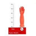 Gumové rukavice velikost L na mytí nádobí dlouhý rukáv 45 cm vodotěsné opakovaně použitelné kuchyňské pracovní rukavice 4