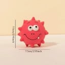 Gumový pískací loptička pre psov 7,5 x 7,5 cm s hrotmi na čistenie zubov Odolný proti hrýzaniu 8