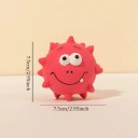 Gumový pískací míček pre psov 7,5 x 7,5 cm Odolný proti hrýzaniu s hrotmi na čistenie zubov 4