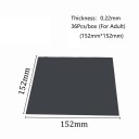 Gumowa barieryjna folia dentystyczna dla dorosłych 36 sztuk 15,2 × 15,2 cm grubość 0,22 mm lateksowa do izolacji pola roboczego 6