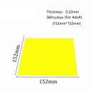 Gumowa barieryjna folia dentystyczna dla dorosłych 36 sztuk 15,2 × 15,2 cm grubość 0,22 mm lateksowa do izolacji pola roboczego 8