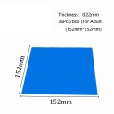 Gumowa barieryjna folia dentystyczna dla dorosłych 36 sztuk 15,2 × 15,2 cm grubość 0,22 mm lateksowa do izolacji pola roboczego 10