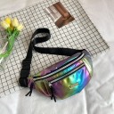 Gürteltasche mit Regenbogeneffekt, 31 x 15 x 8 cm, Reißverschlusstasche für Damen und Herren, verstellbarer Riemen, Innentasche mit Reißverschluss, für Reisen 3