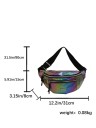 Gürteltasche mit Regenbogeneffekt, 31 x 15 x 8 cm, Reißverschlusstasche für Damen und Herren, verstellbarer Riemen, Innentasche 6