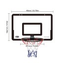 Gyerek összecsukható falra szerelhető kosár 40x26x24,5 cm Csendes műanyag állvány a kosárhoz beltéri és kültéri tevékenységekhez 2