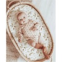 Gyerekágyhoz való lepedő akár 83 × 43 × 5 cm Pamut muszlinból készült feszített lepedő Ovális forma Színes mintás huzat 3