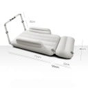 Gyerekeknek szánt felfújható matrac 95 x 48 cm PVC Ergonomikus hullám Állítható csat Kettős oldalsó blokk 10 cm Utazó kiságy autóba 7