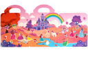 Gyermek hercegnős képeskönyv 23,5 x 18 cm papírból készült rózsaszín szivárvánnyal utazó könyv a gyermekek szórakoztatására és tanulására 2