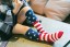 Gyermek zokni - az USA zászlaja 2
