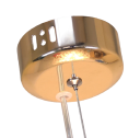 Gylden krystal LED-lysekrone i mælkebøtteform 220V moderne pendellampe med justerbar lystemperatur 8-lys hængende rund lampe 50 x 50 cm 3