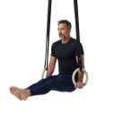 Gymnastikringe 28 mm Paar mit 5,1 m langen Gurten und nummerierten Markierungen zur Höhenverstellung für Calisthenics, Crossfit und Krafttraining 2