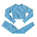 Γυναικεία αθλητική φόρμα Κολάν και μπλούζα με μακρύ μανίκι Μονοχρωμία αθλητική φόρμα από νάιλον, πολυεστέρα και σπάντεξ 2