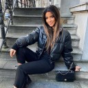 Γυναικεία χειμερινή μπουφάν μαύρη B675 4