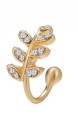Γυναικεία διακοσμητική μανσέτα αυτιού ear cuff Ανοιχτό σχήμα για τοποθέτηση στην άκρη του λοβού Κοσμηματοποιημένο μέταλλο με ζιρκόνια ή απομιμήσεις 9