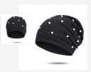 Γυναικεία καπέλα beanie με απομίμηση μαργαριταριών και λαμπερές πέτρες Ελεύθερη γραμμή με μαλακή ραφή Μαλακό ύφασμα από πολυεστέρα 16