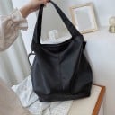Γυναικεία μεγάλη τσάντα ώμου Ευρύχωρος shopper Μαλακό σχήμα με κατακόρυφες ραφές Χερούλια μήκους 25 εκ. PU δέρμα Διαστάσεις 41 x 41 x 2