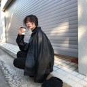 Γυναικεία μπουφάν από τεχνητό δέρμα P1350 2