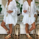 Γυναικεία oversize πουκάμισα με μακριά μανίκια Επαυξημένη διάρκεια Κουμπώματα με κουμπιά Κλασικός γιακάς Στρογγυλή κάτω άκρη Ελαφρώς 6