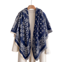 Γυναικεία Σα scarf 130 x 130 cm Πολυεστερική τετράγωνη σα scarf με φουντωτές άκρες Κομψό λεπτό σχέδιο Ζεστός μοντέρνος αξεσουάρ για φθινόπωρο και χειμώνα 5