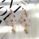 Γυναικεία σκουλαρίκια κρίκοι με λουλούδι 10